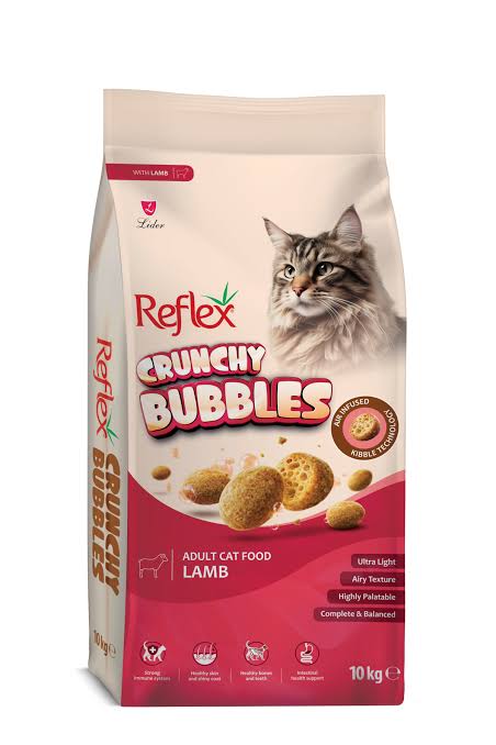 REFLEX CRUNCHY BUBBLES KUZU ETLİ YETİŞKİN KEDİ MAMASI 10 KG