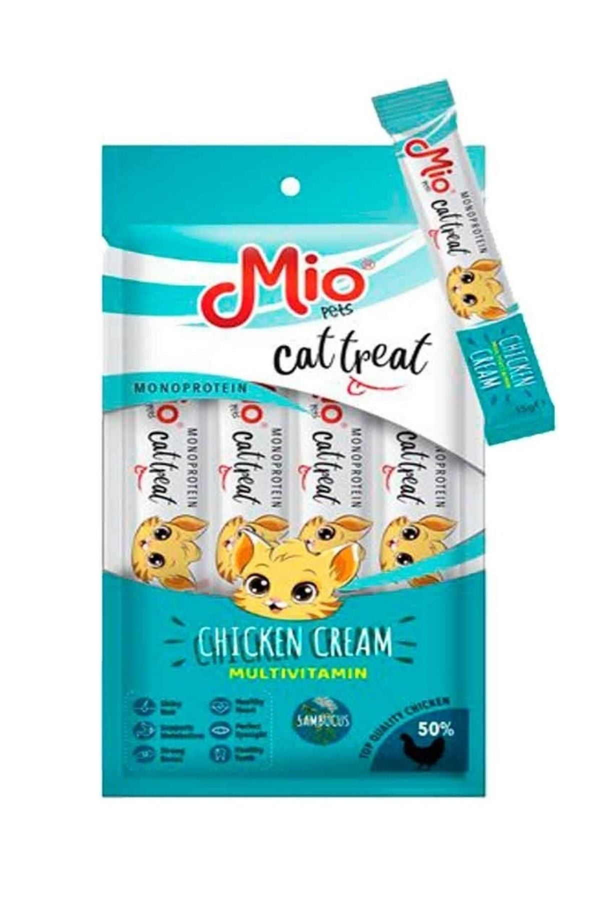 Multivitamin Tavuklu Kedi Ödül Krema 4lü