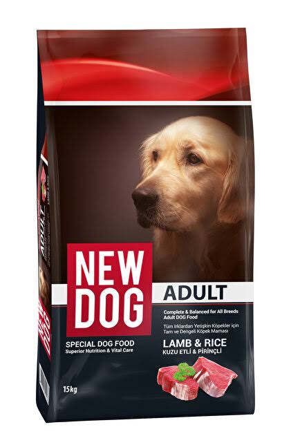 NEW DOG KUZU ETLİ PİRİNÇLİ YETİŞKİN KÖPEK MAMASI 15 KG