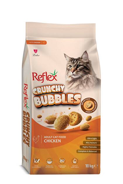 REFLEX CRUNCHY BUBBLES TAVUKLU YETİŞKİN KEDİ MAMASI 10 KG