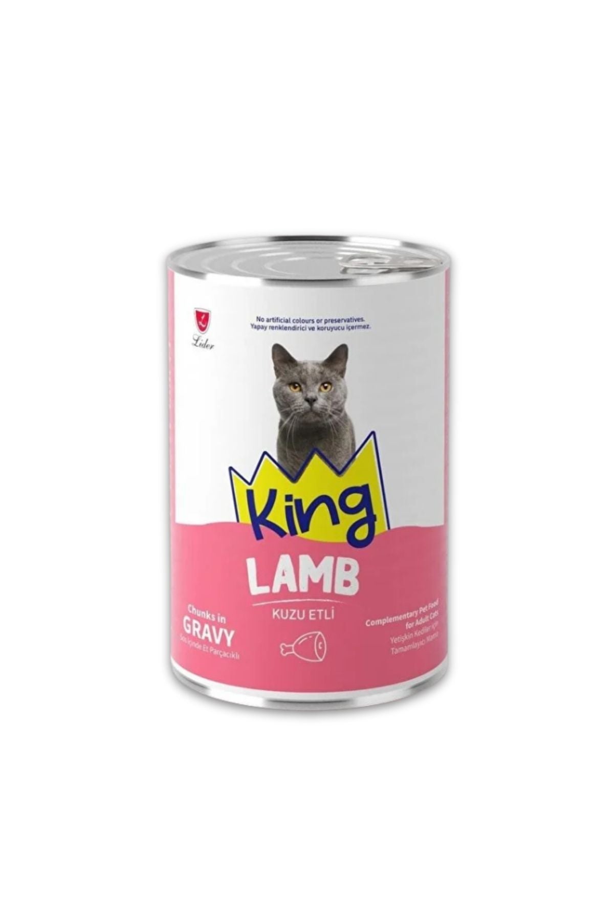 Sos İçerisinde Et Parçacıklı Kuzu Etli Yetişkin Kedi Konservesi 400gr