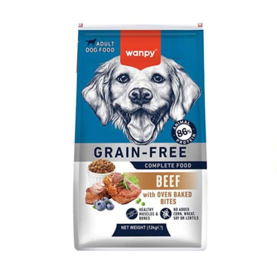 Tahılsız sığır etli yetişkin köpek maması 12 kg wanpy